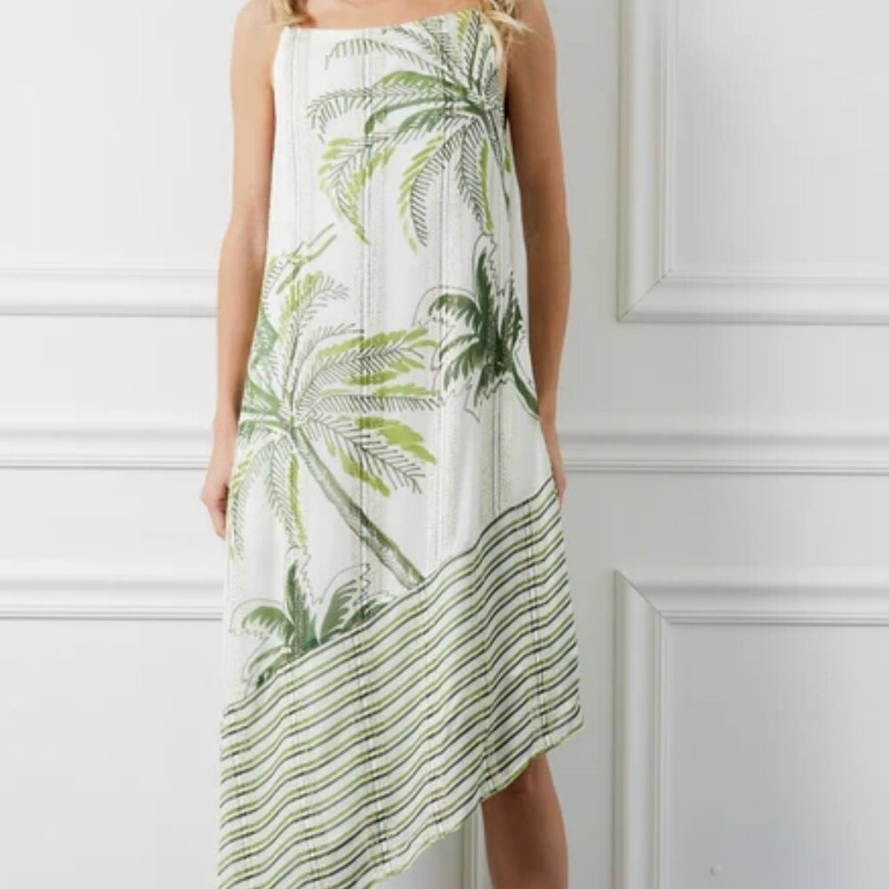 Ciebon Tamara Tropical Print Halter Maxi Dress
